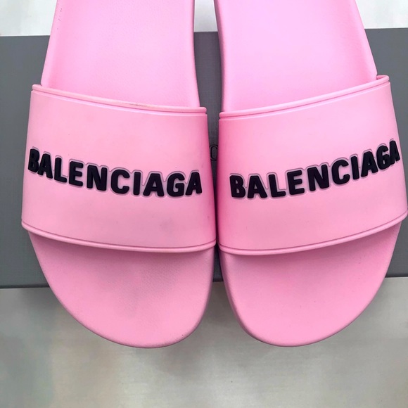 Balenciaga Logo Pool Slides - Picture 5 of 12
